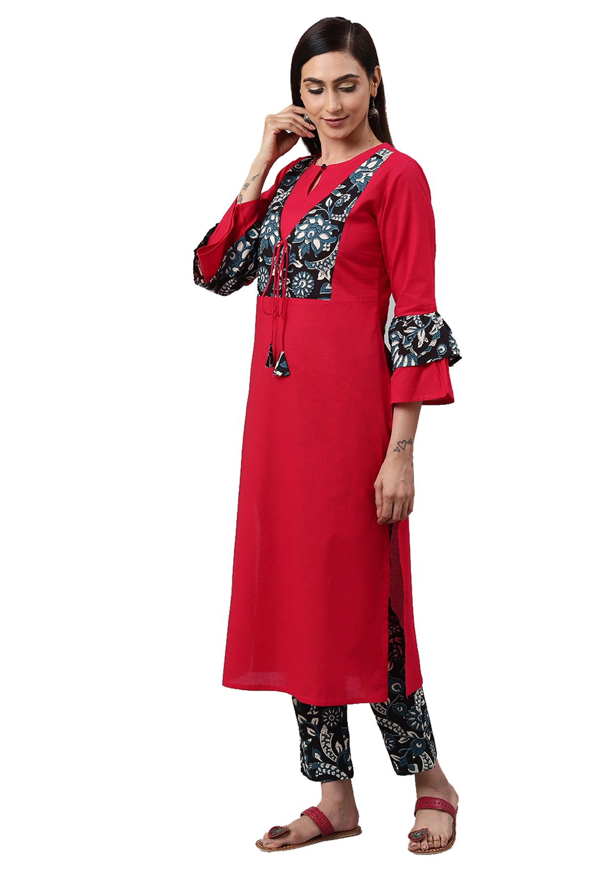 Designer Jacket Style Cotton Kurti at Rs.499/Piece in ahmedabad offer by  Heena Creation